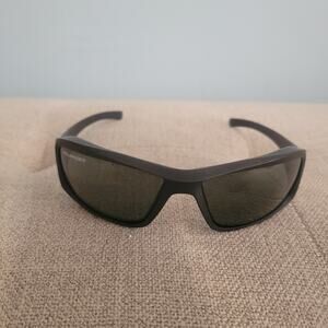 Edge Eyewear Brazeau Torque Safety Glasses - Matte Black Red E Z87+ / Polarized